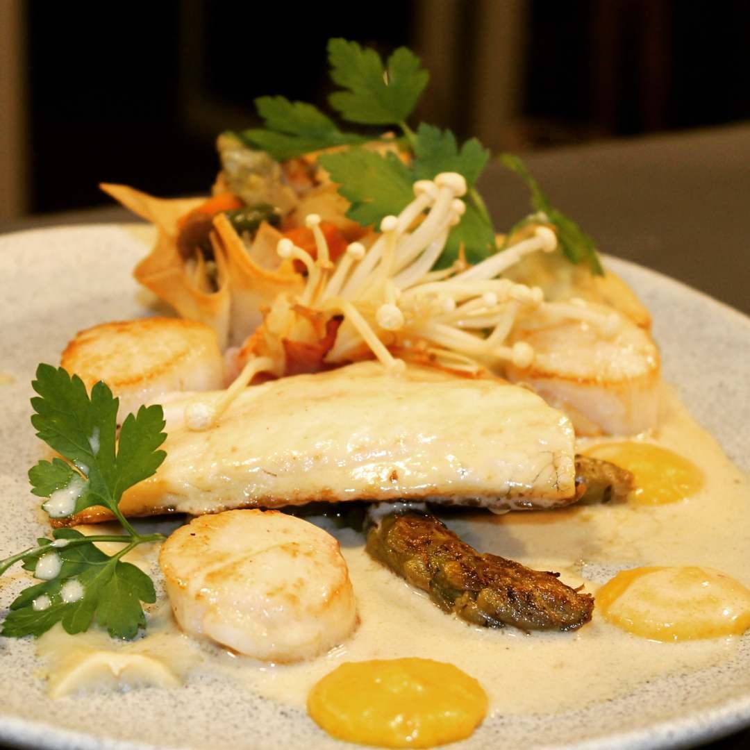 Une assiette dressée par le chef Franck