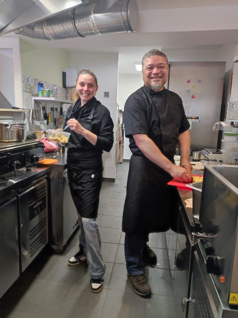 Le chef Franck lors d’un accompagnement en cuisine