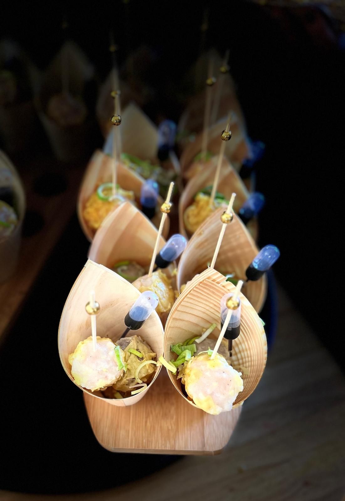 Bouchées individuelles pour un cocktail